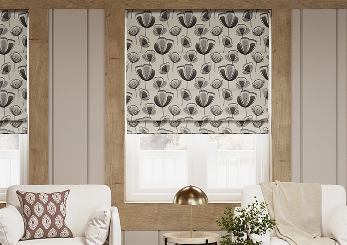 Helix, Grey - Twist&Fit Roman Blind - Image 3